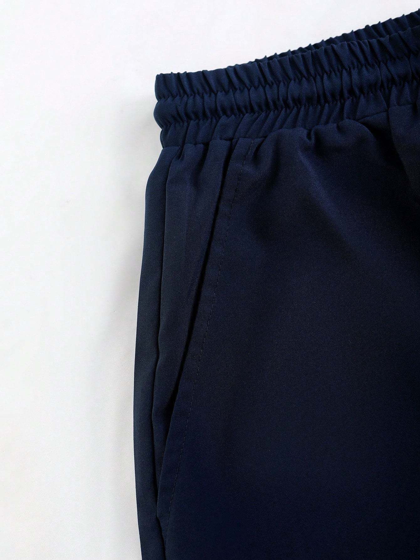 Tropical Print Shirt And Drawstring Shorts-Vacay Outfit