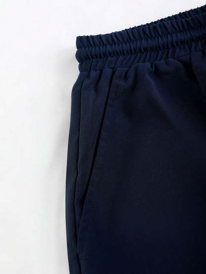 Tropical Print Shirt And Drawstring Shorts-Vacay Outfit