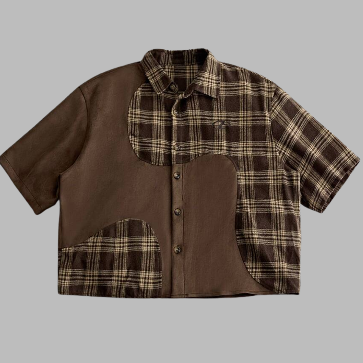 Casual Plaid Printed Shirt For Streetwear For Men