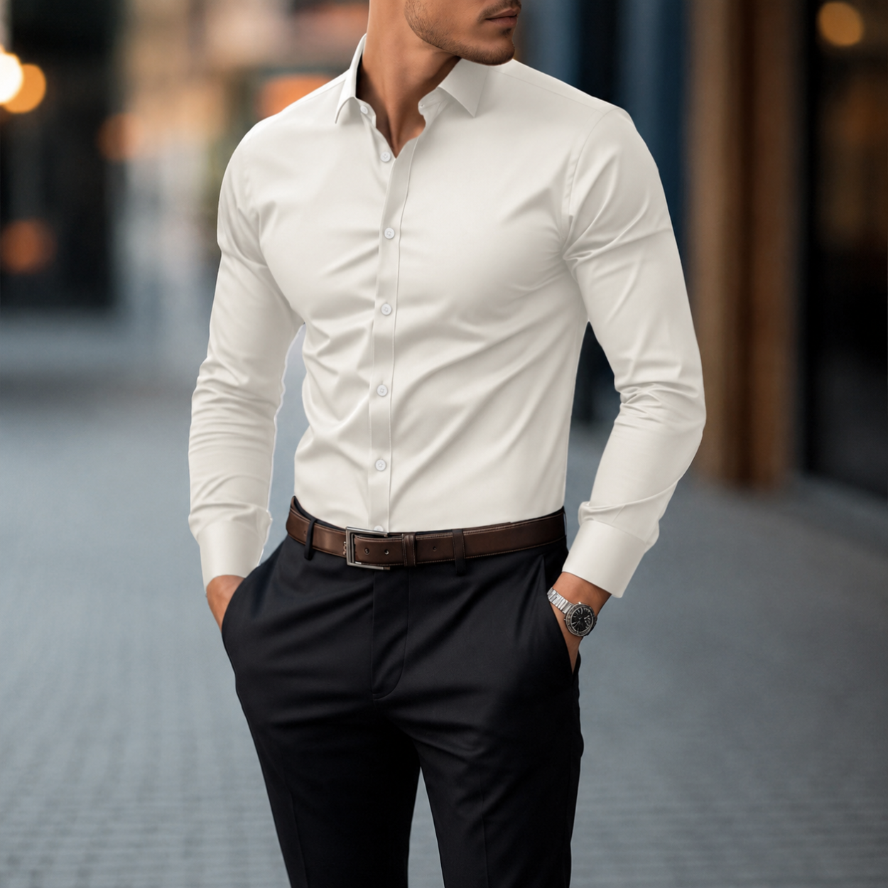 Casual Long Sleeve Formal Shirt For Men