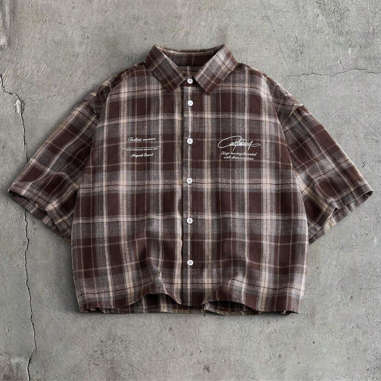 Loose Fit Short Sleeve Streetwear Shirt For Men