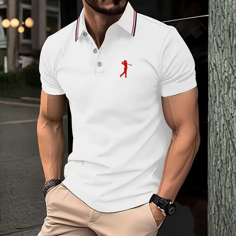 Summer Printed Golf Spring And Short Sleeve Shirt For Men