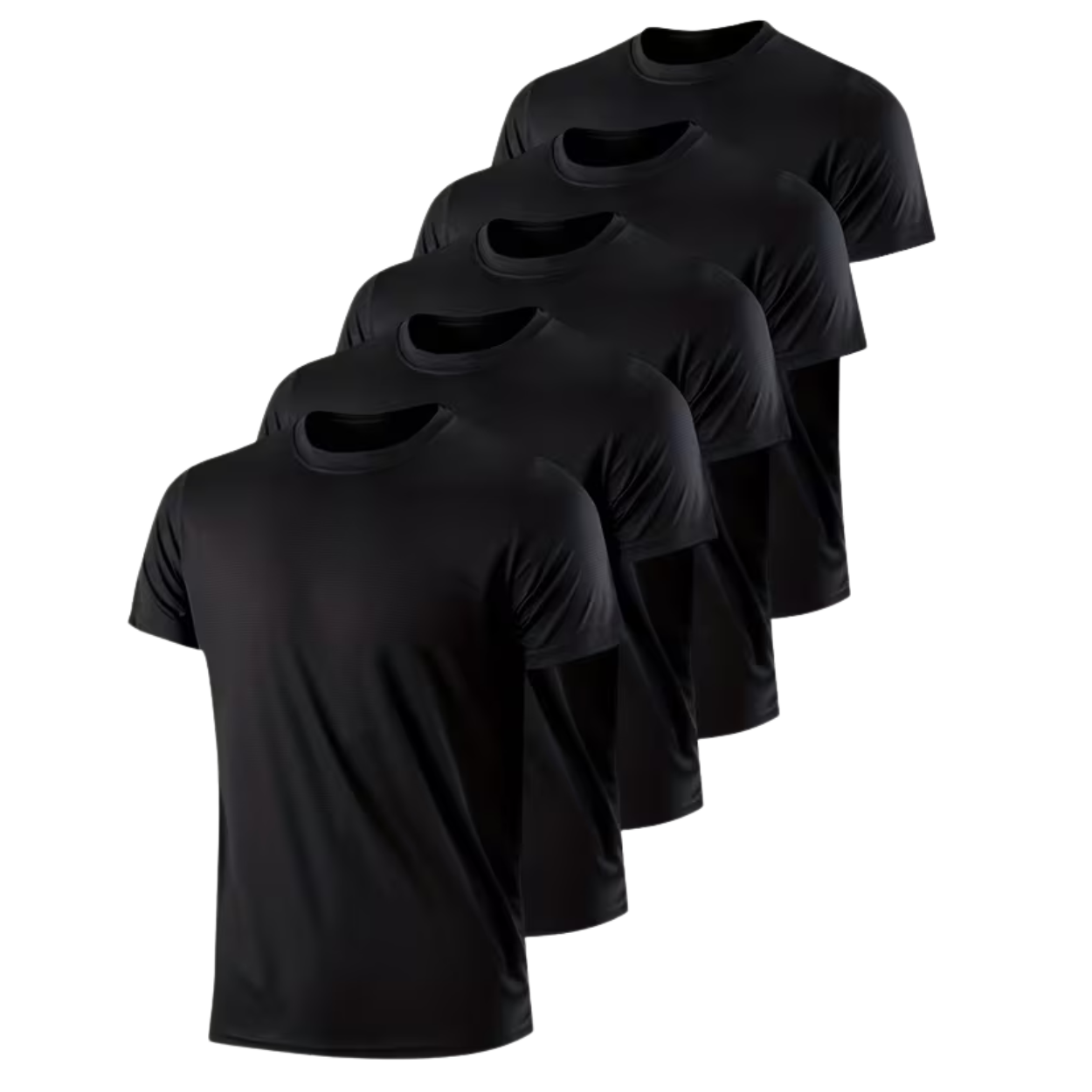 5 Pieces Ultra Thin Quick Dry Fitness Shirts For Men