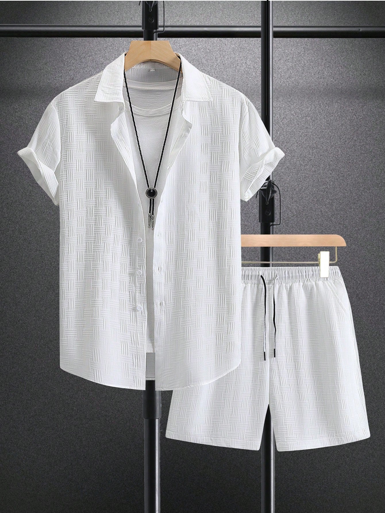Plain Shirt And Shorts Set-Vacay Outfit