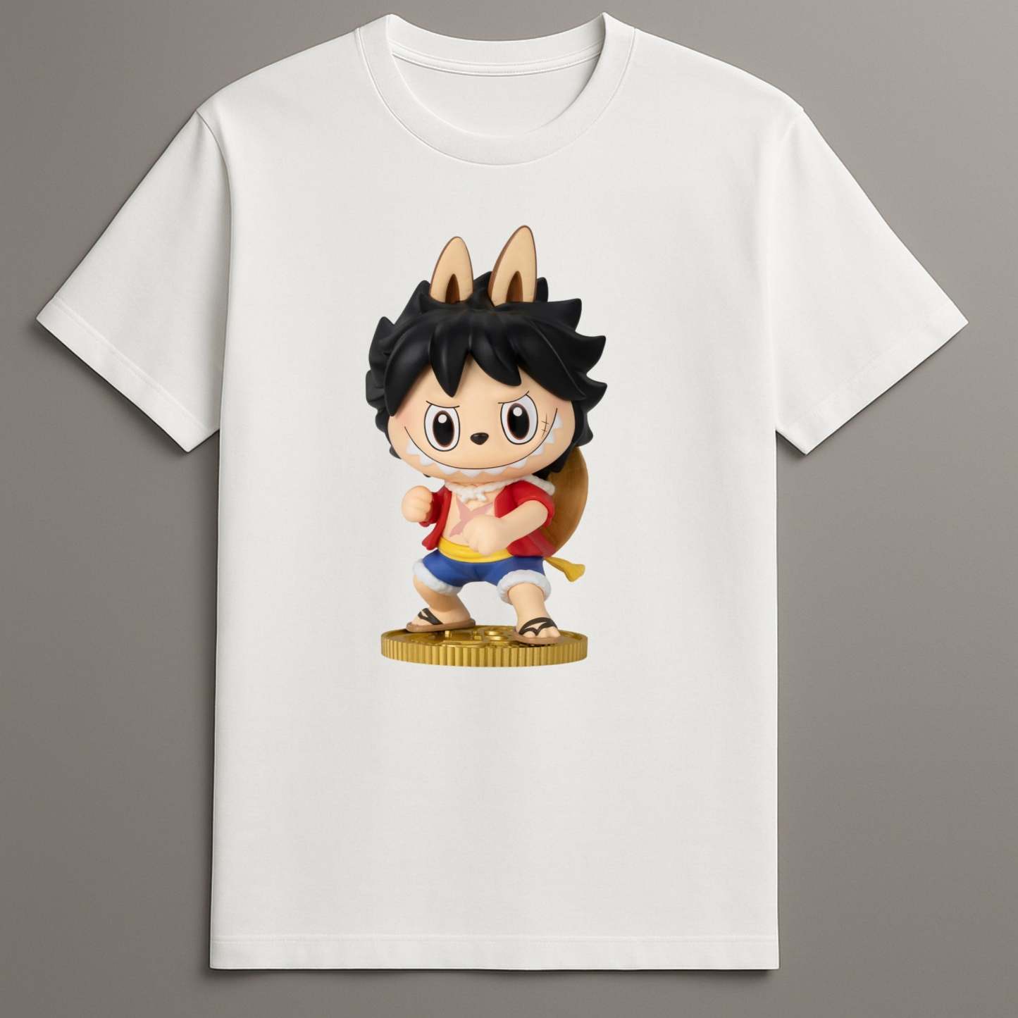 Labubu x Luffy Crossover T-Shirt – Anime Graphic Tee Drop