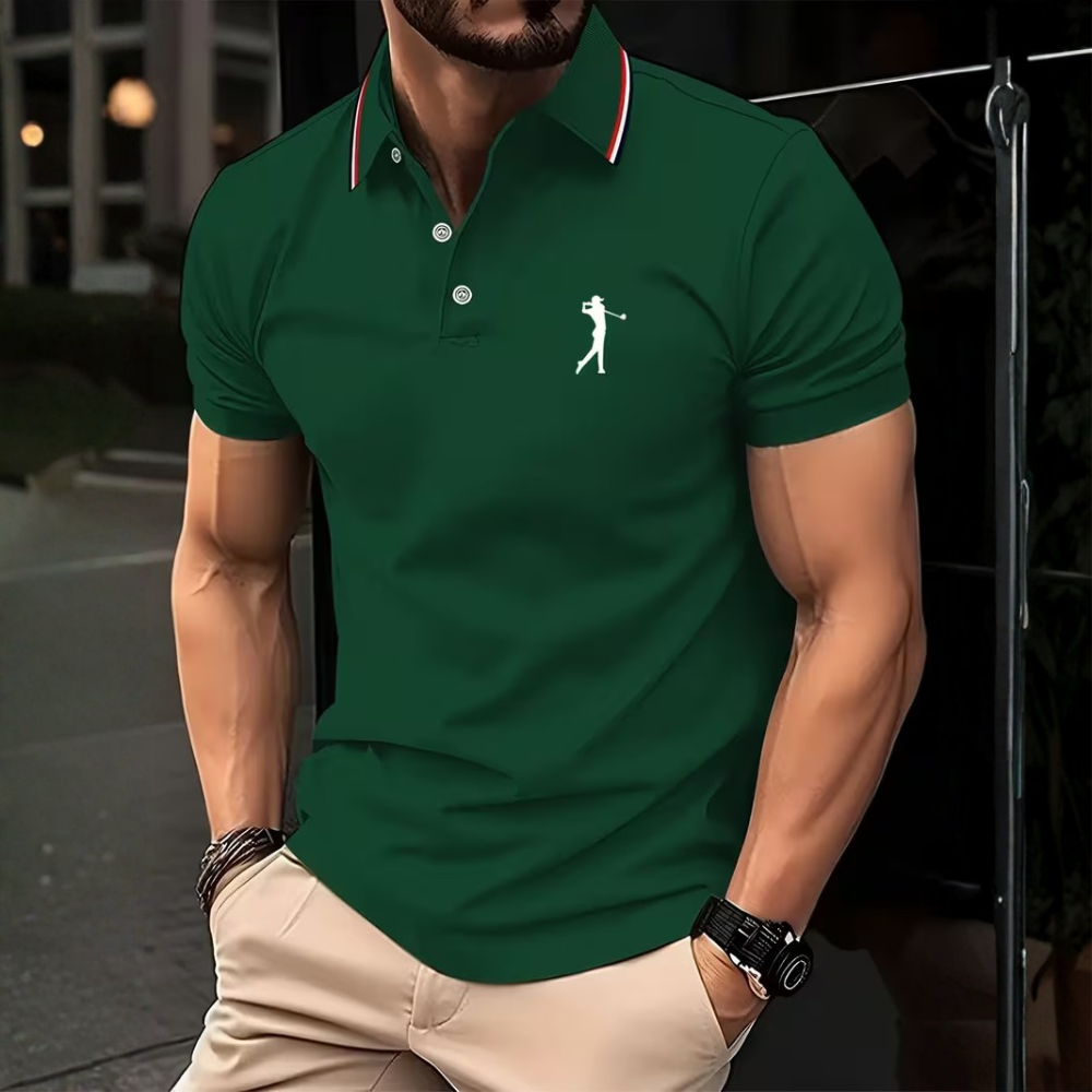 Summer Printed Golf Spring And Short Sleeve Shirt For Men