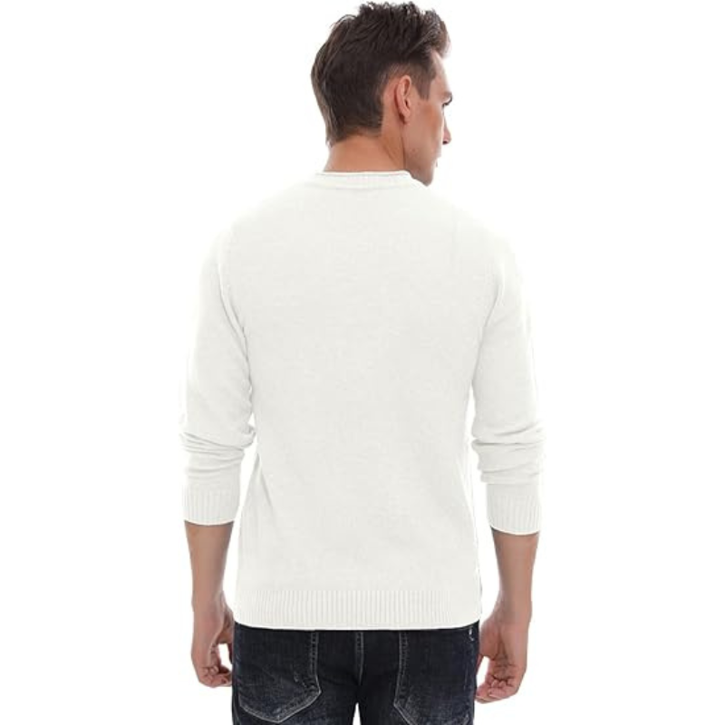 Casual Soft Sweater With Ribbing Edge For Men