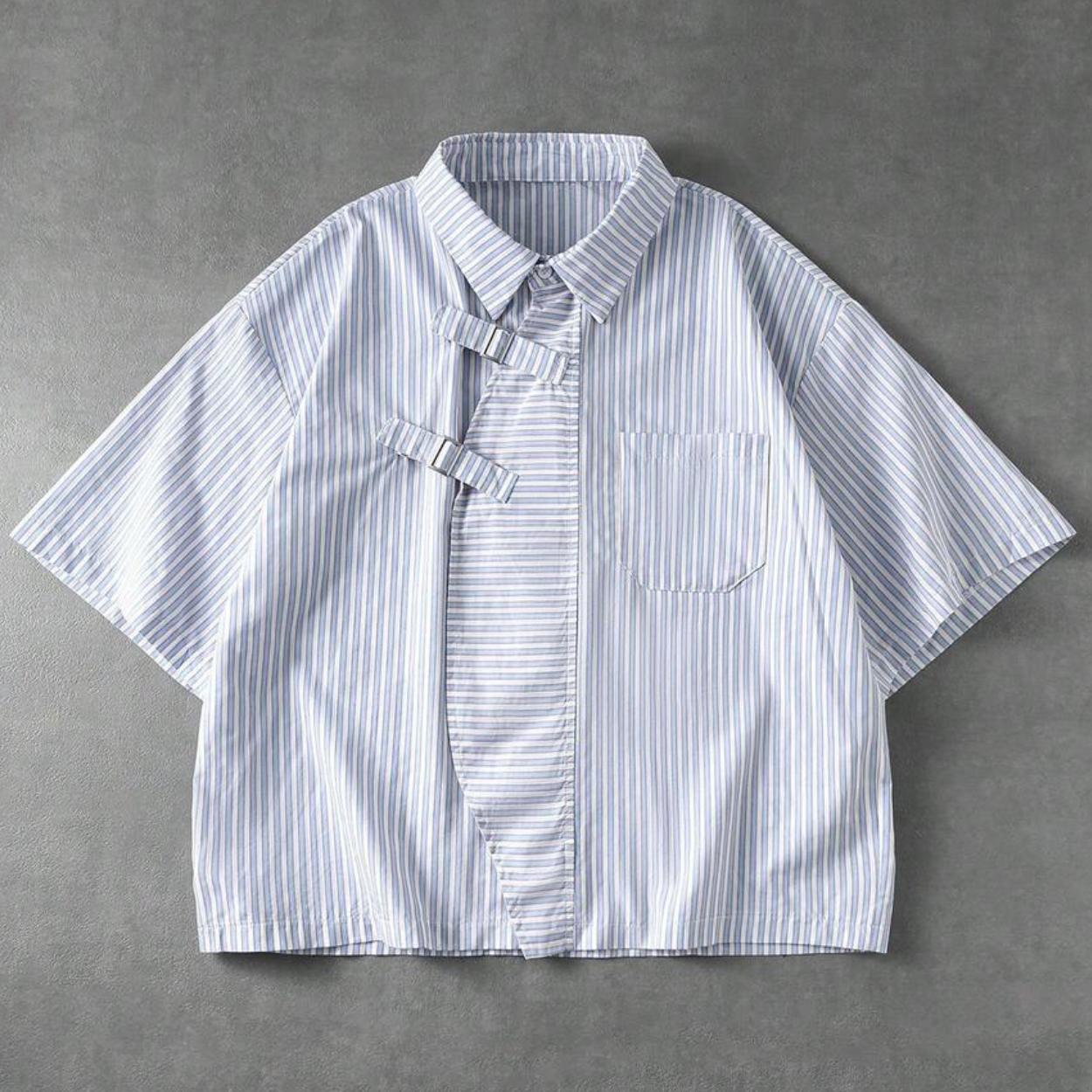 Casual Short Sleeve Deconstructed Shirt For Men