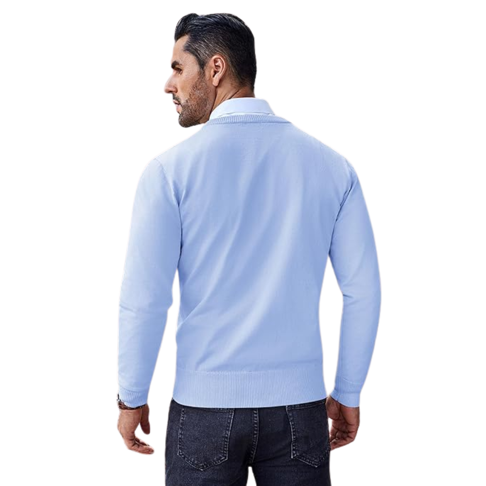Men’s Slim Fit Crew Neck Knitted Sweater Lightweight Pullover