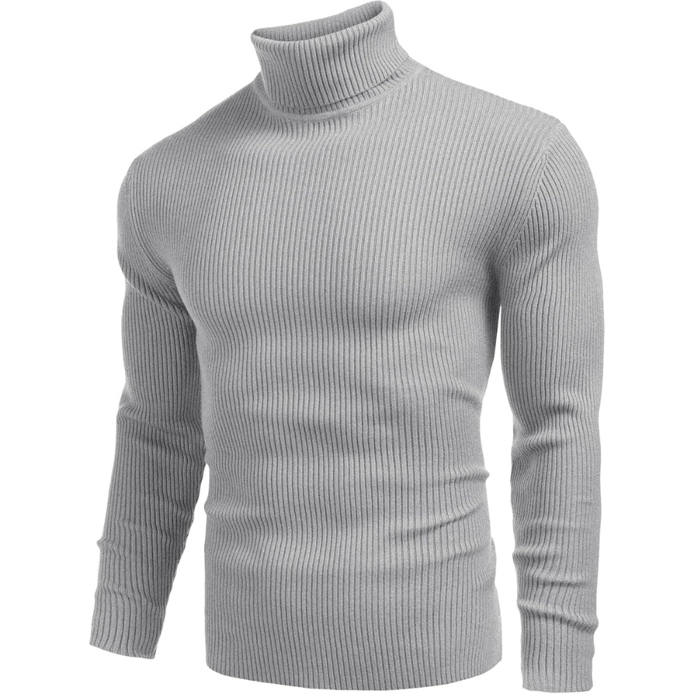 Ribbed Slim Fit Long Sleeve Pullover