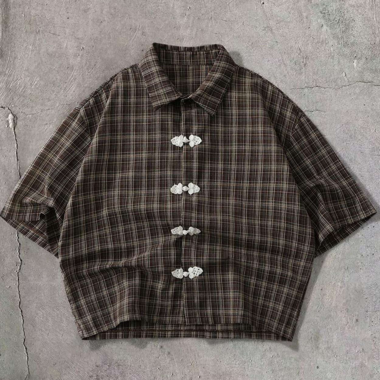 Casual Short Sleeve Deconstructed Shirt For Men