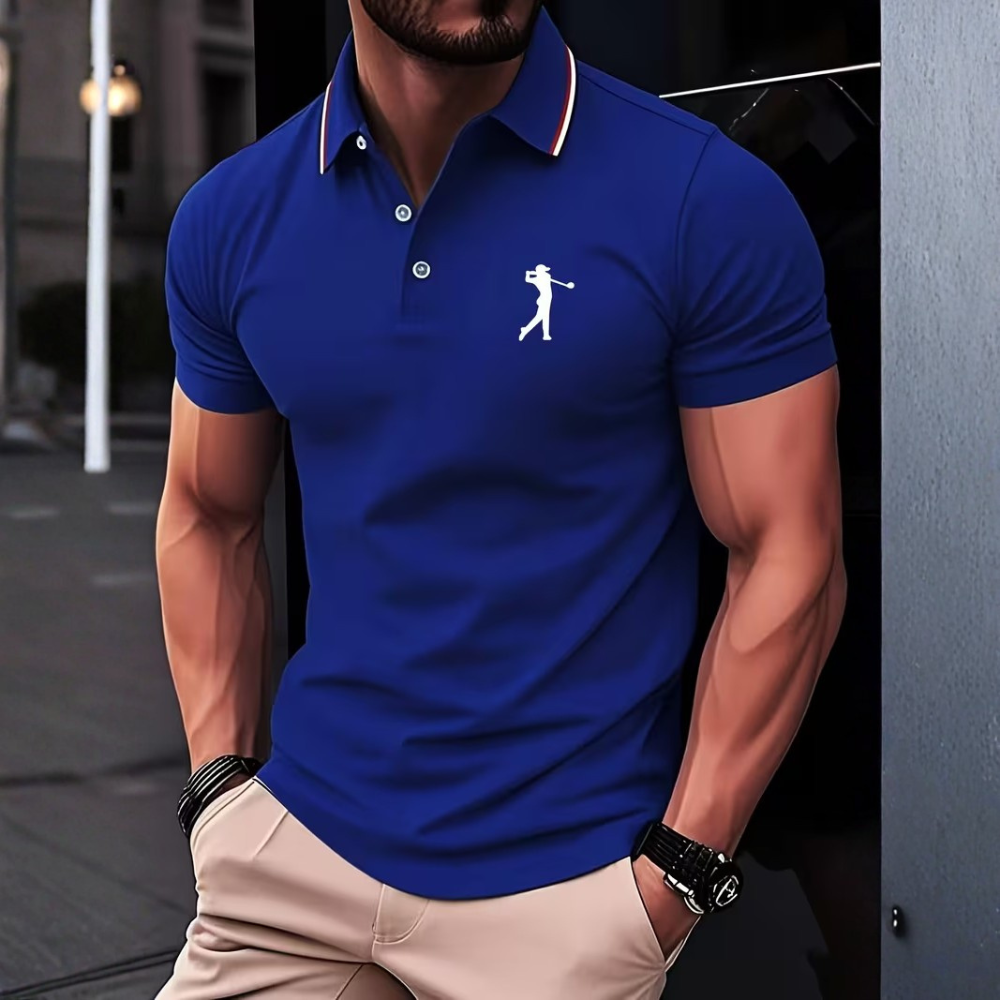 Summer Printed Golf Spring And Short Sleeve Shirt For Men