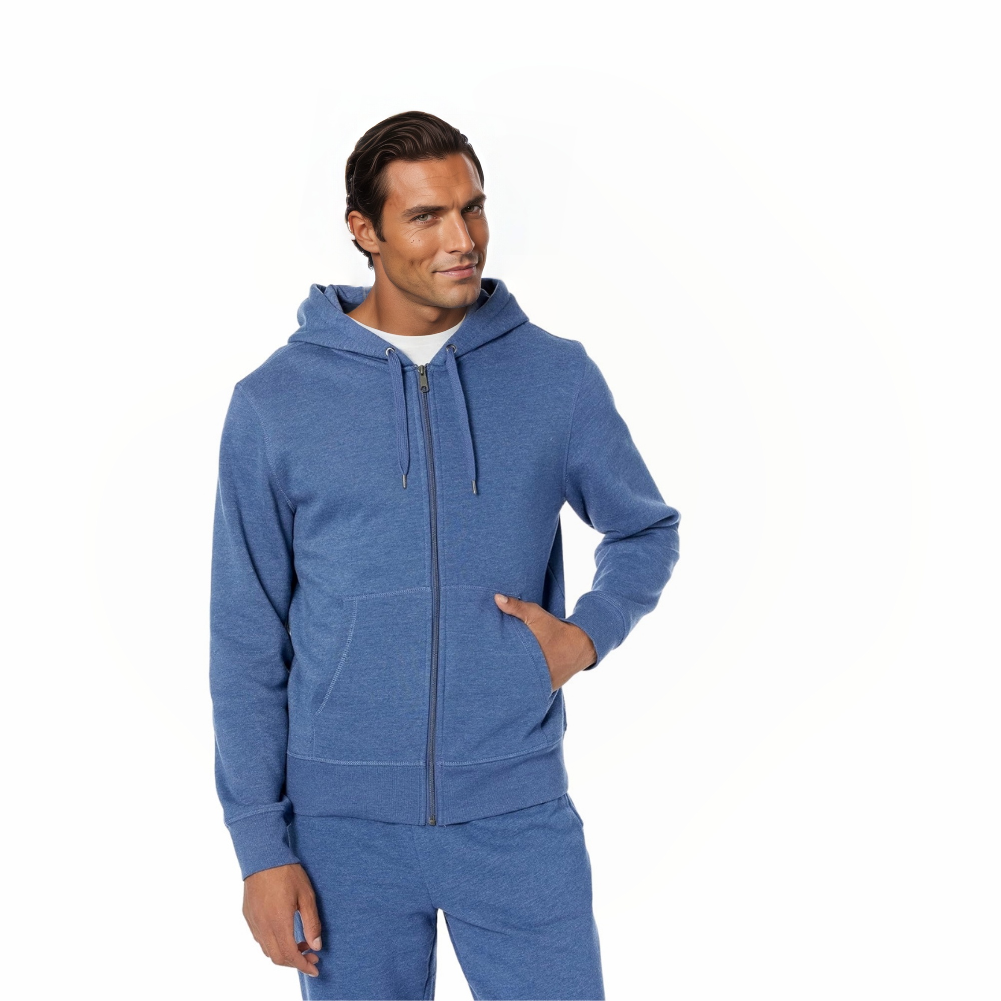 Full Zip Fleece Hoodie Jacket for Men
