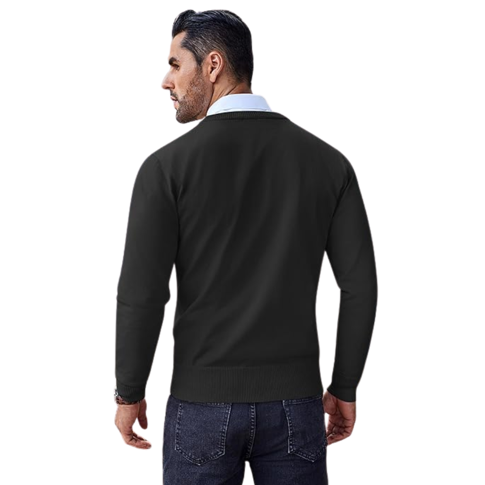 Men’s Slim Fit Crew Neck Knitted Sweater Lightweight Pullover