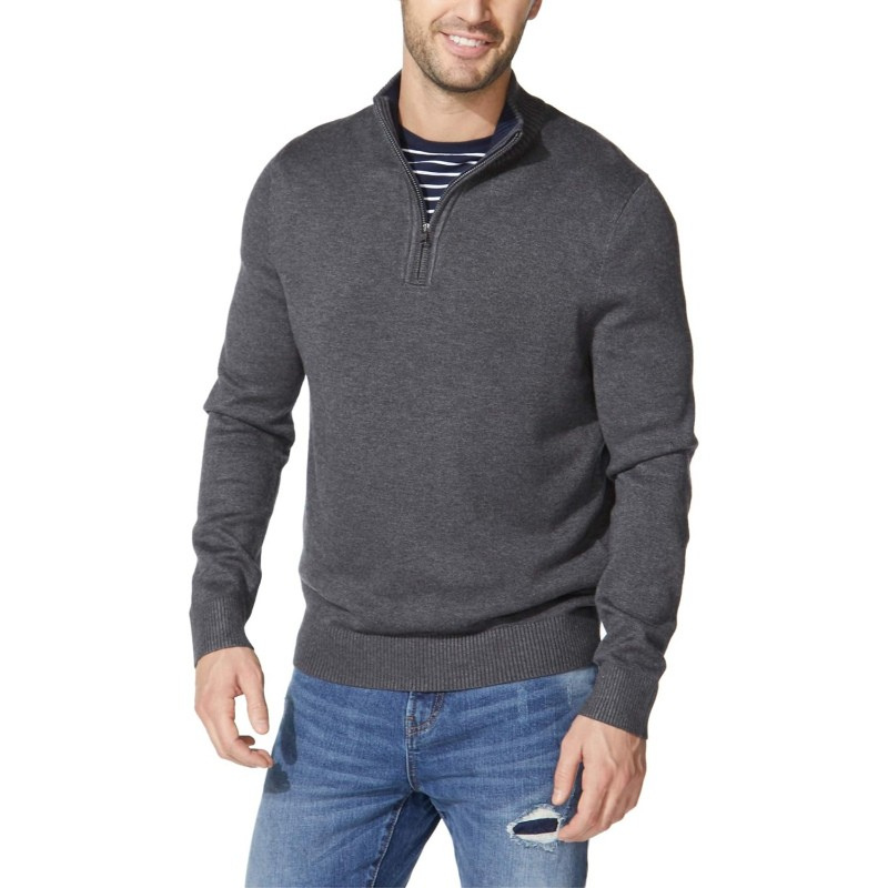 Classic Fit Quarter Zip Knit Sweater