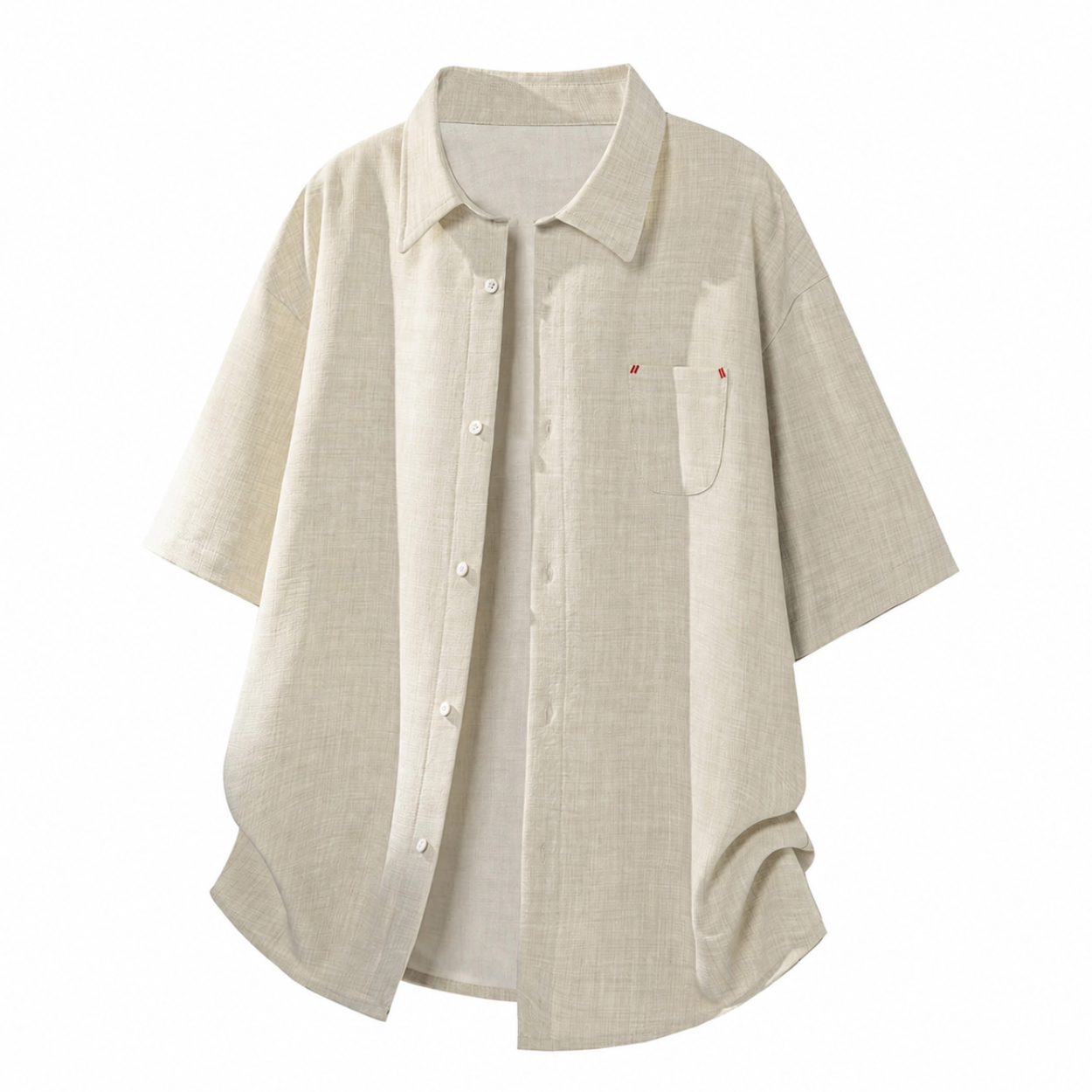 Classic Collared Short Sleeve Shirt For Men