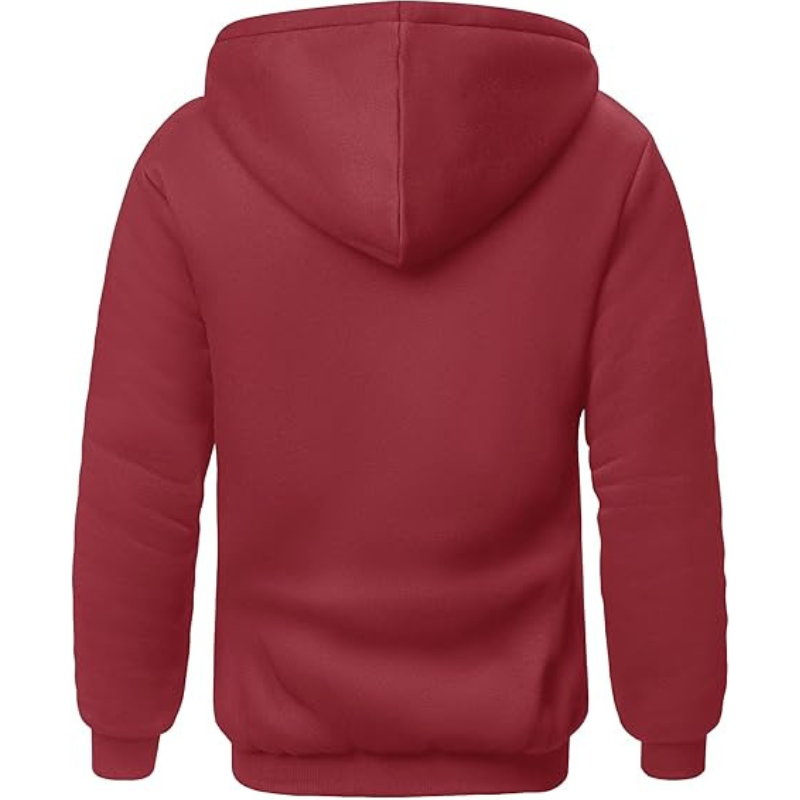 Hoodies for Men Heavyweight Fleece Sweatshirt Full Zip Up Thick Sherpa Lined Hooded Sweatshirts