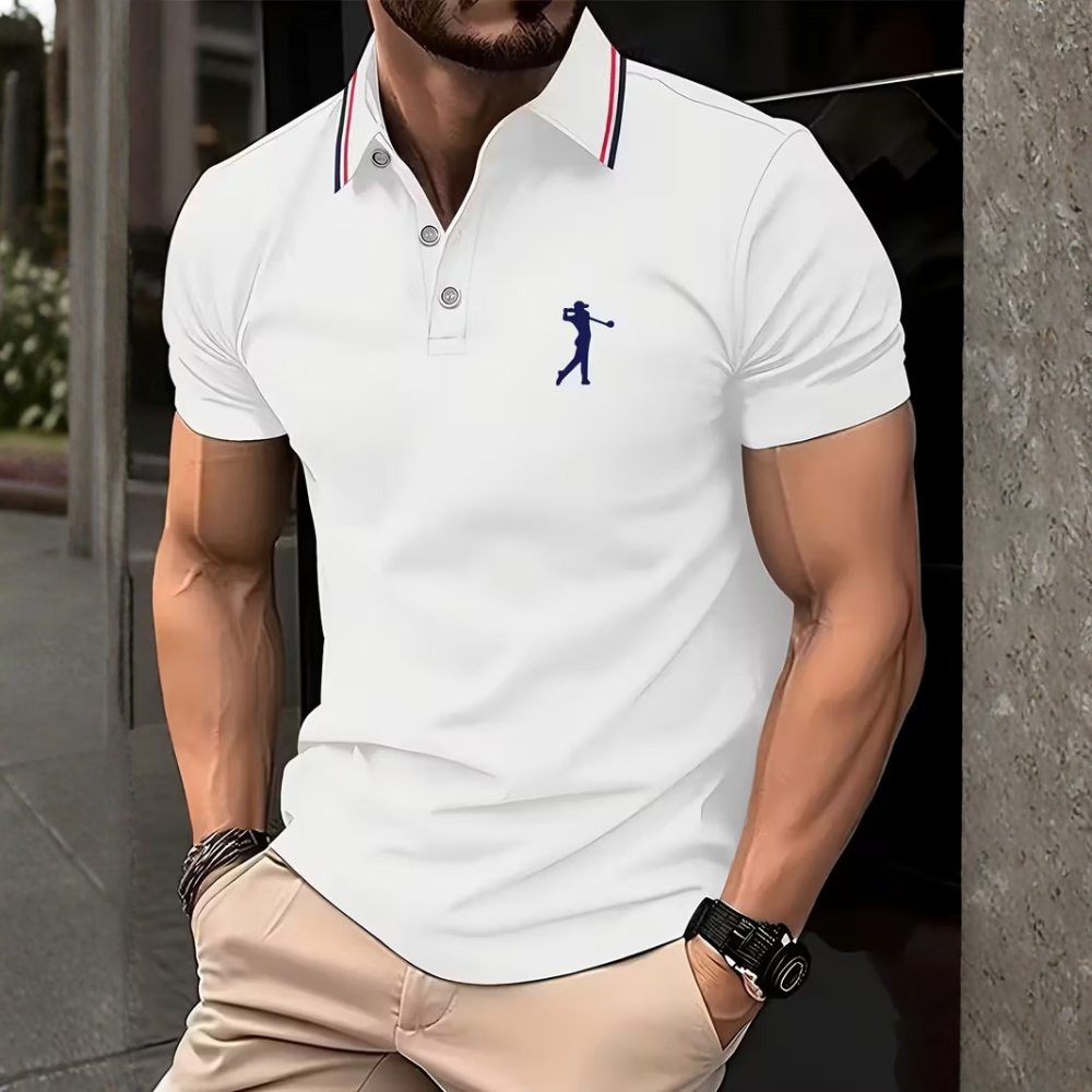 Summer Printed Golf Spring And Short Sleeve Shirt For Men
