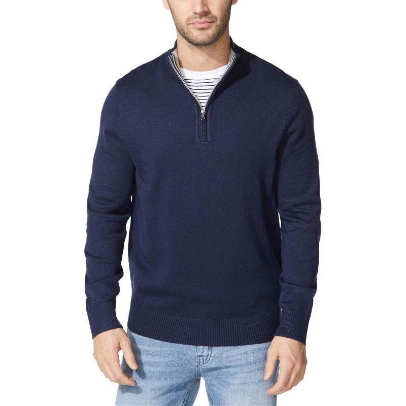 Classic Fit Quarter Zip Knit Sweater