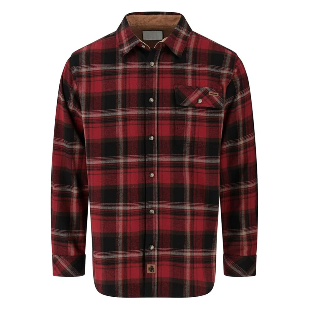 Sleeve And Button Down Flannel Shirt Long Sleeve For Men