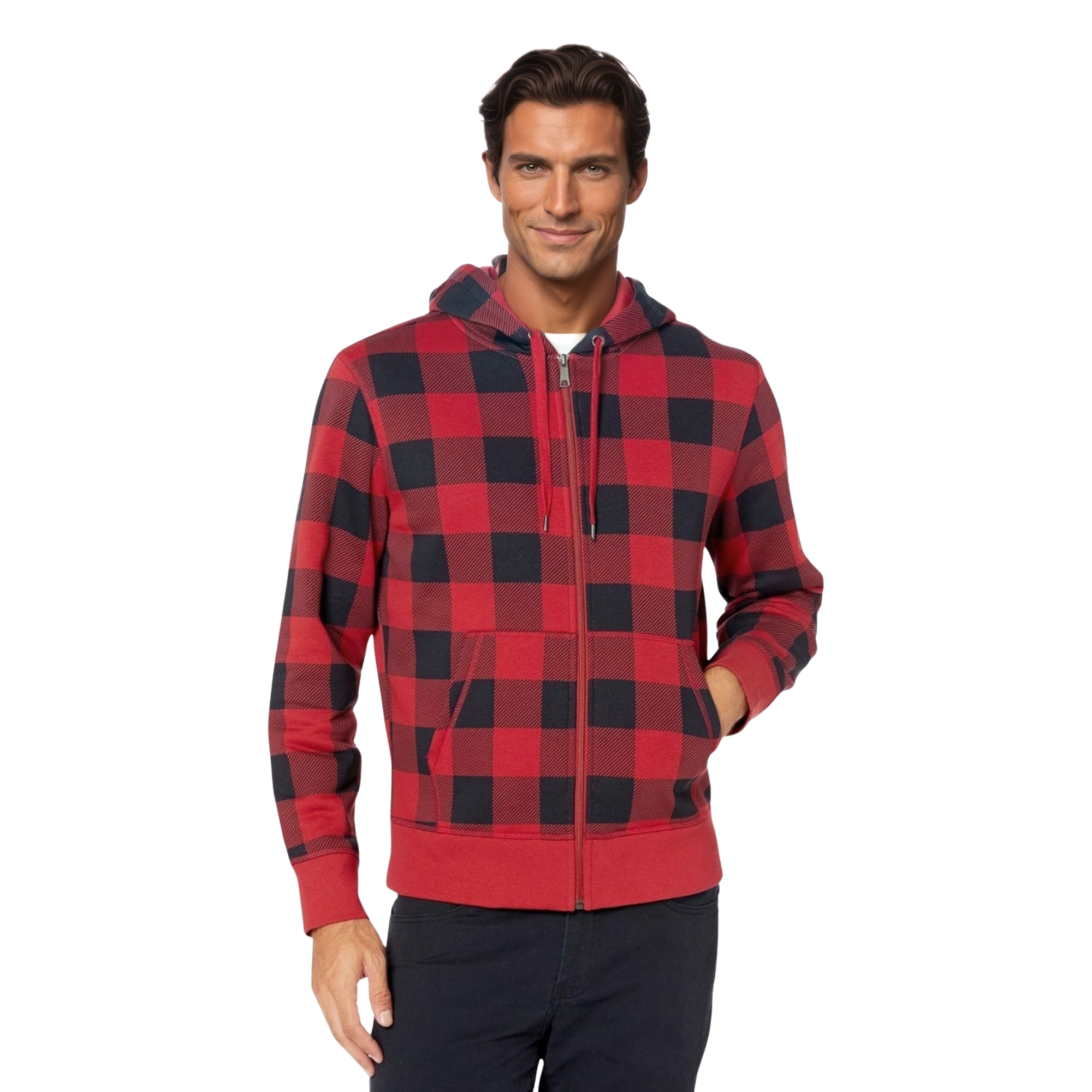 Full Zip Fleece Hoodie Jacket for Men