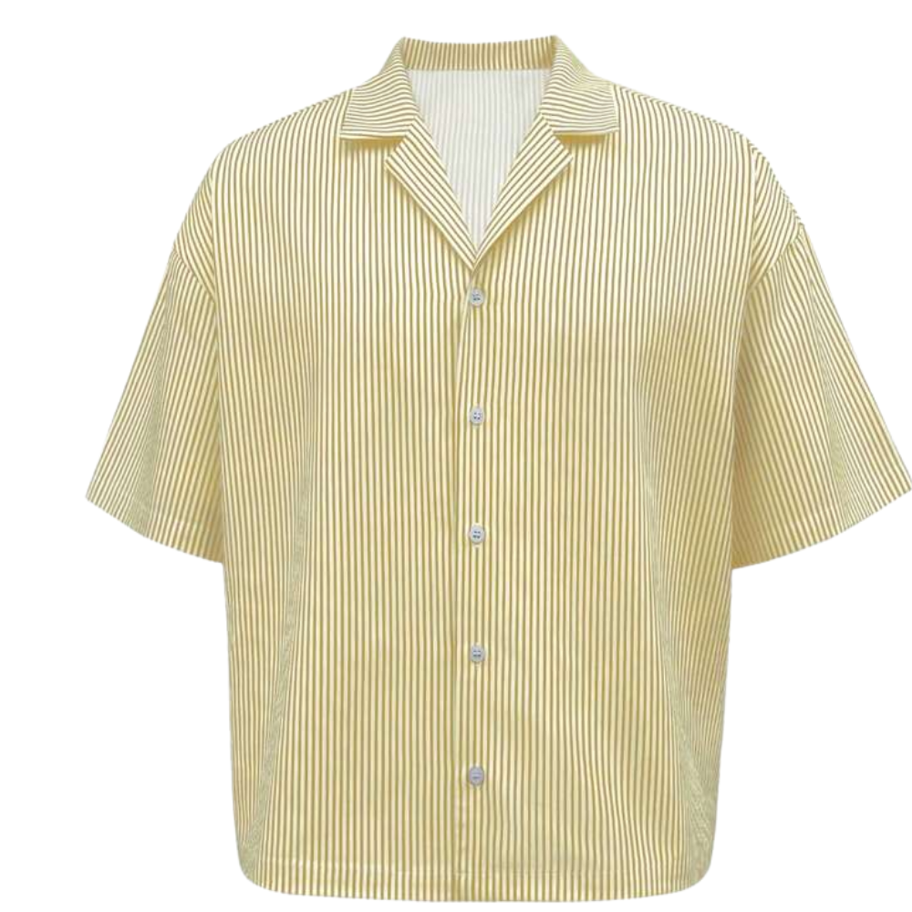 Striped Minimalist Casual Long Sleeve Button Up Shirt For Men