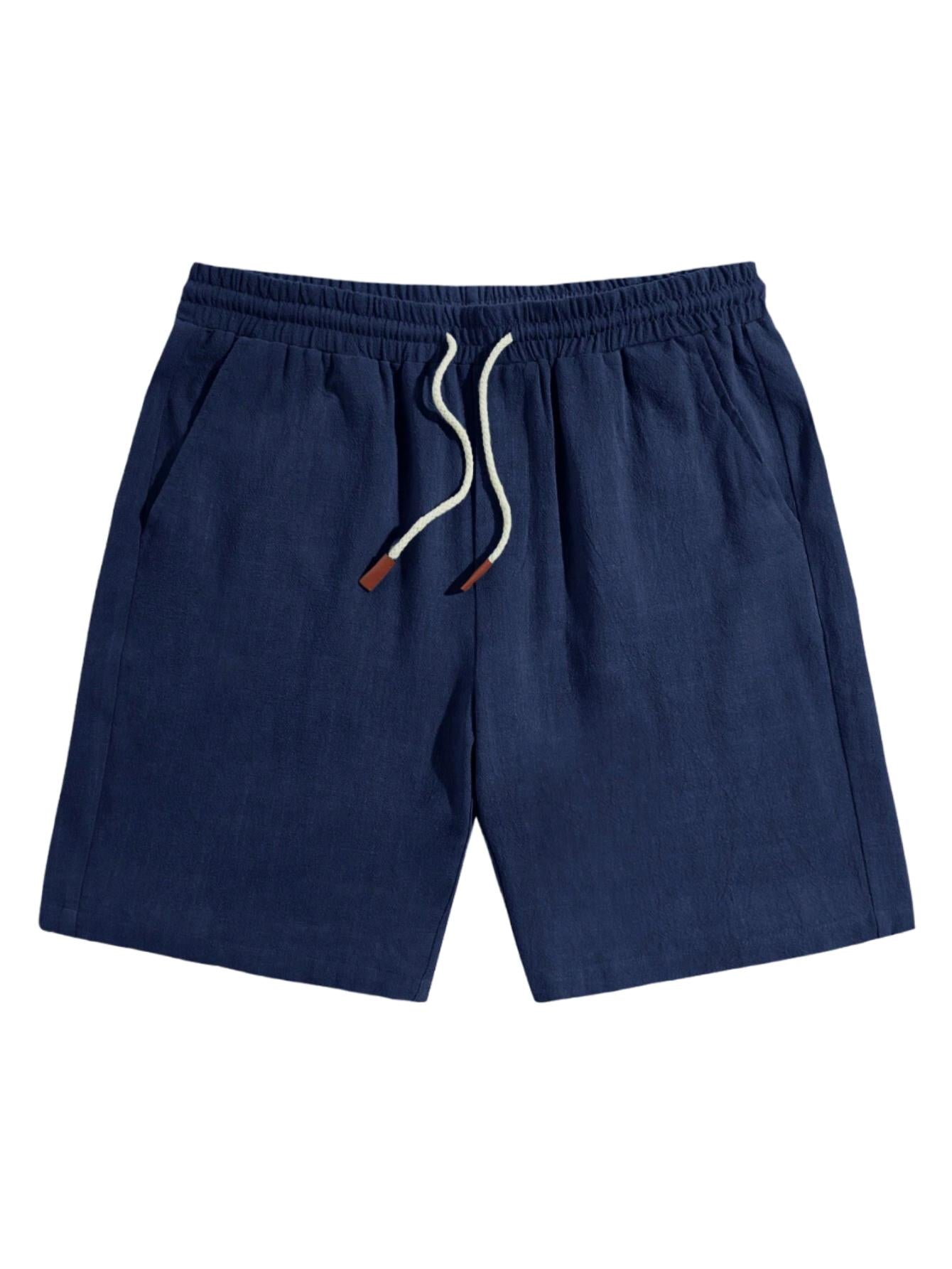 Natural Linen Shorts-Vacay Outfit