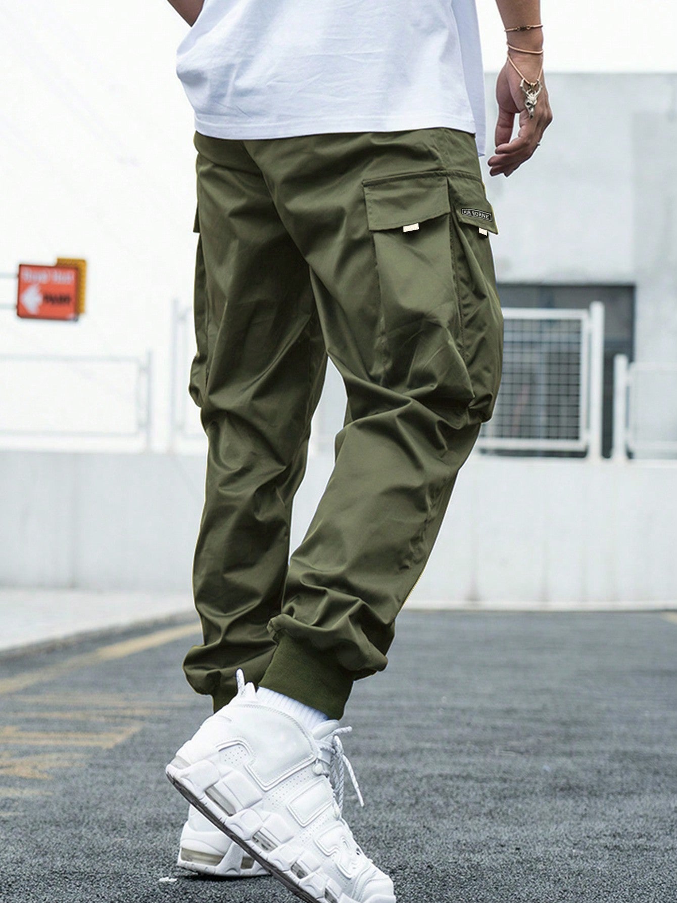 Letter Graphic Flap Pocket Cargo Pants-Vacay Outfit