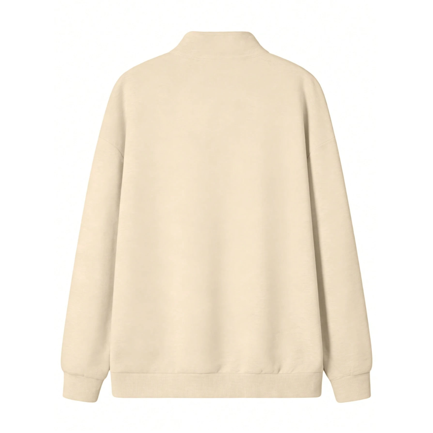 Stand Collar Zipper Half Placket Long Sleeve Sweatshirt For Men
