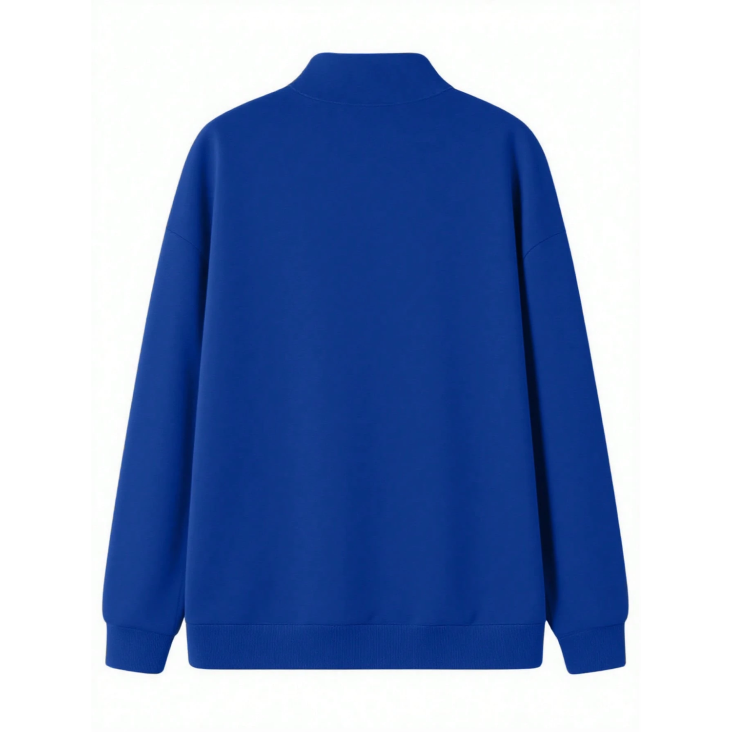 Stand Collar Zipper Half Placket Long Sleeve Sweatshirt For Men