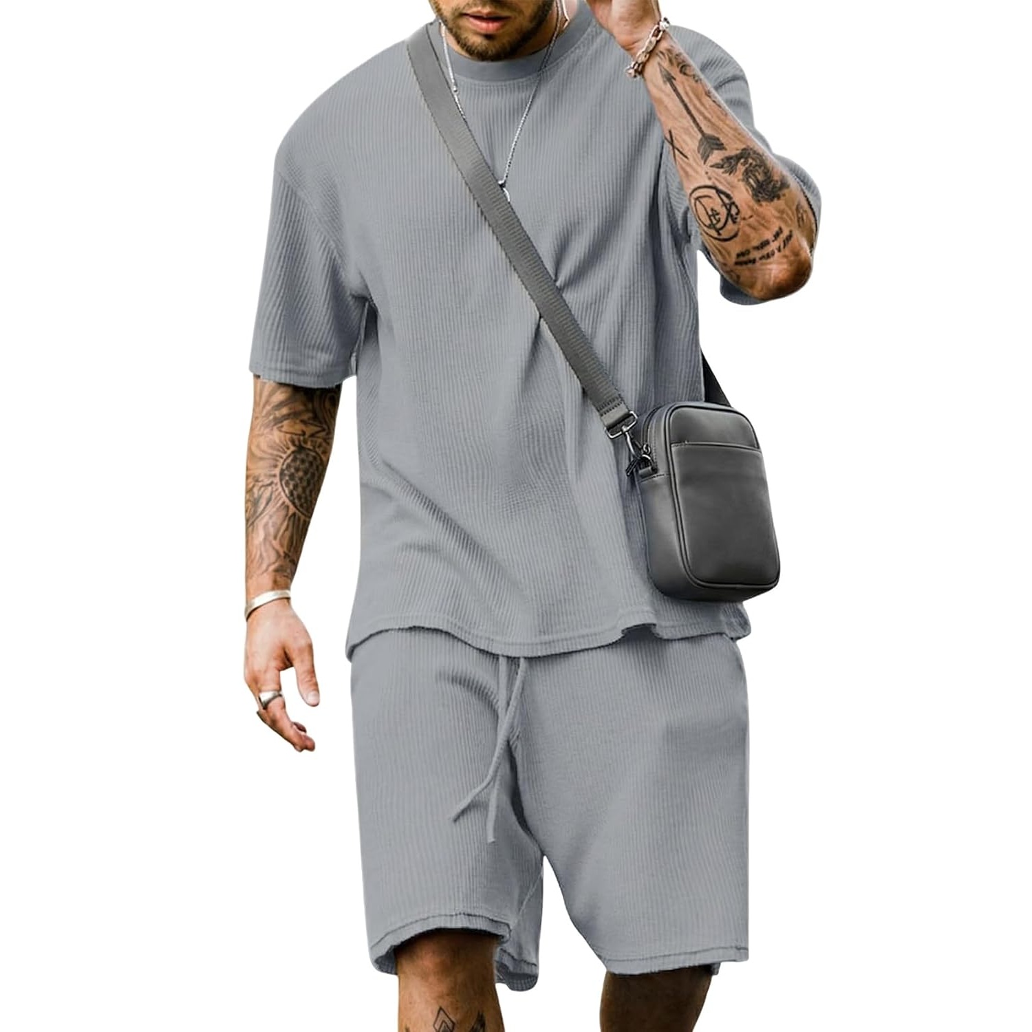 Casual Oversized Shirt And Short Set For Men