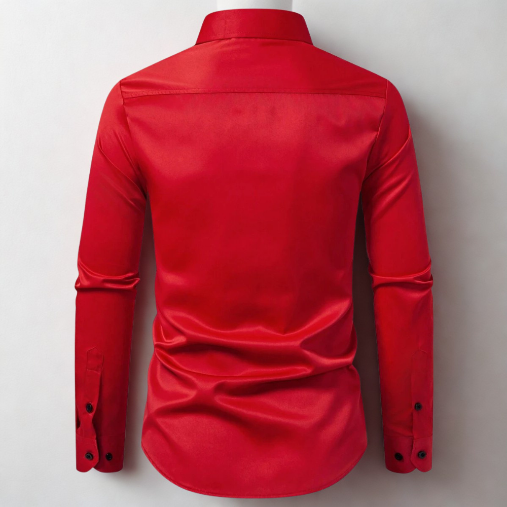 Front Button Long Sleeve Casual Shirt With Pocket For Men