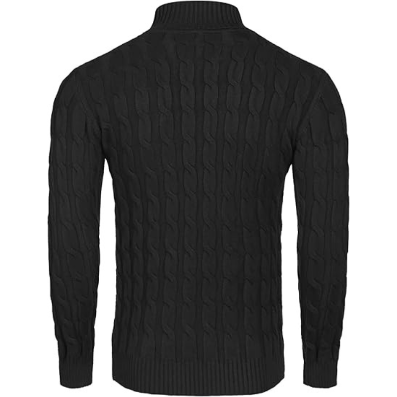 Casual Slim Fit Sweater With Twisted Knitted Design For Men