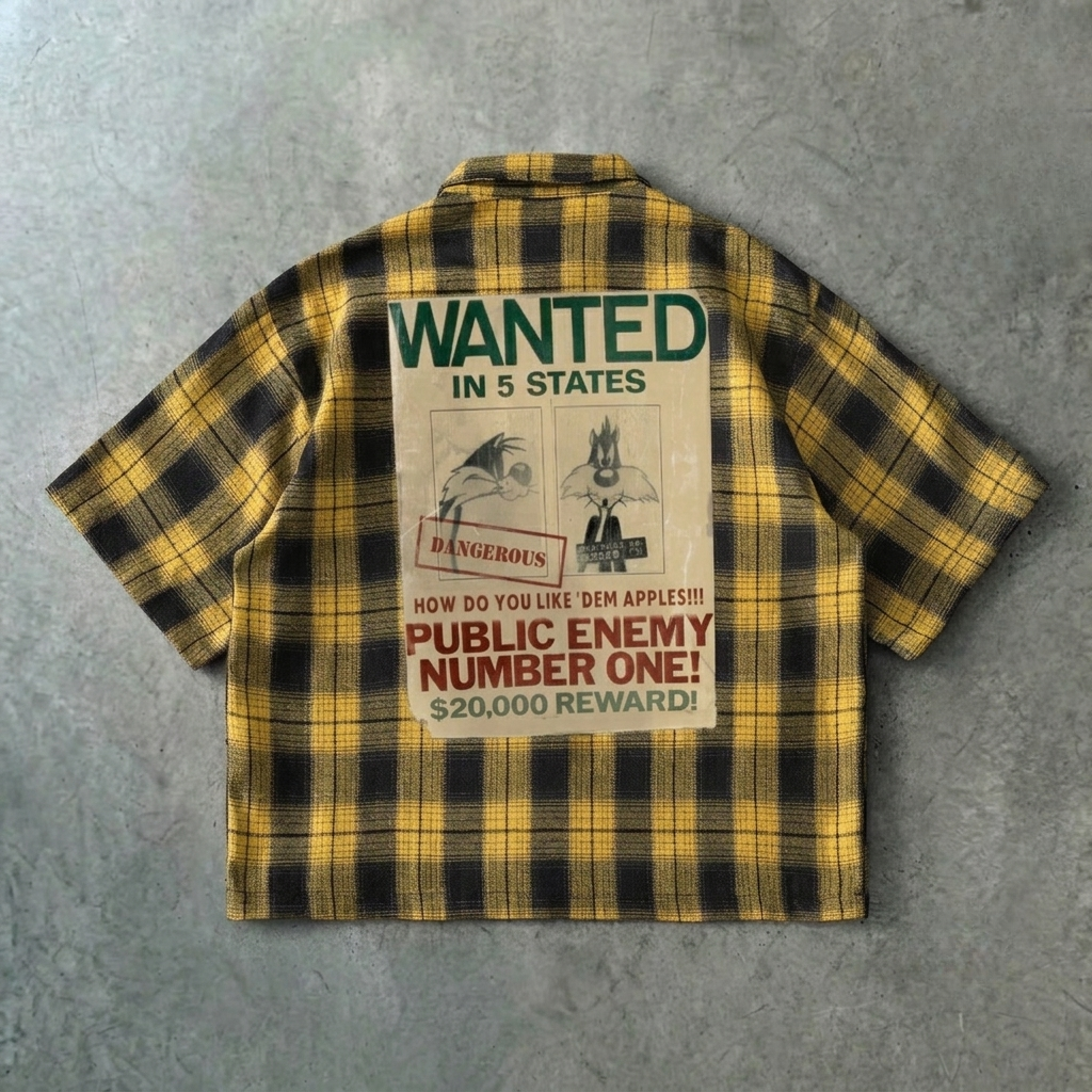 Oversized Short Sleeve Button Down Collared Shirt For Men