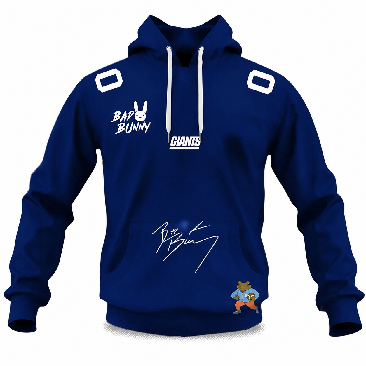 Personalized New York Giants Bad Bunny Bowl Hoodie