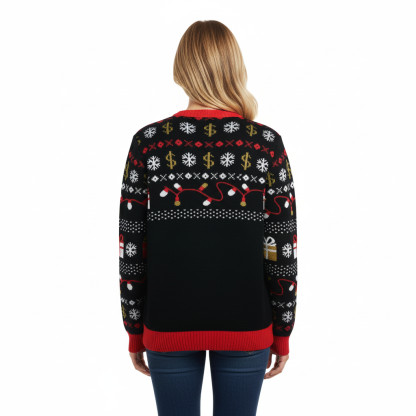 Funny Christmas Sweater Gangsta Wrapper Sweater