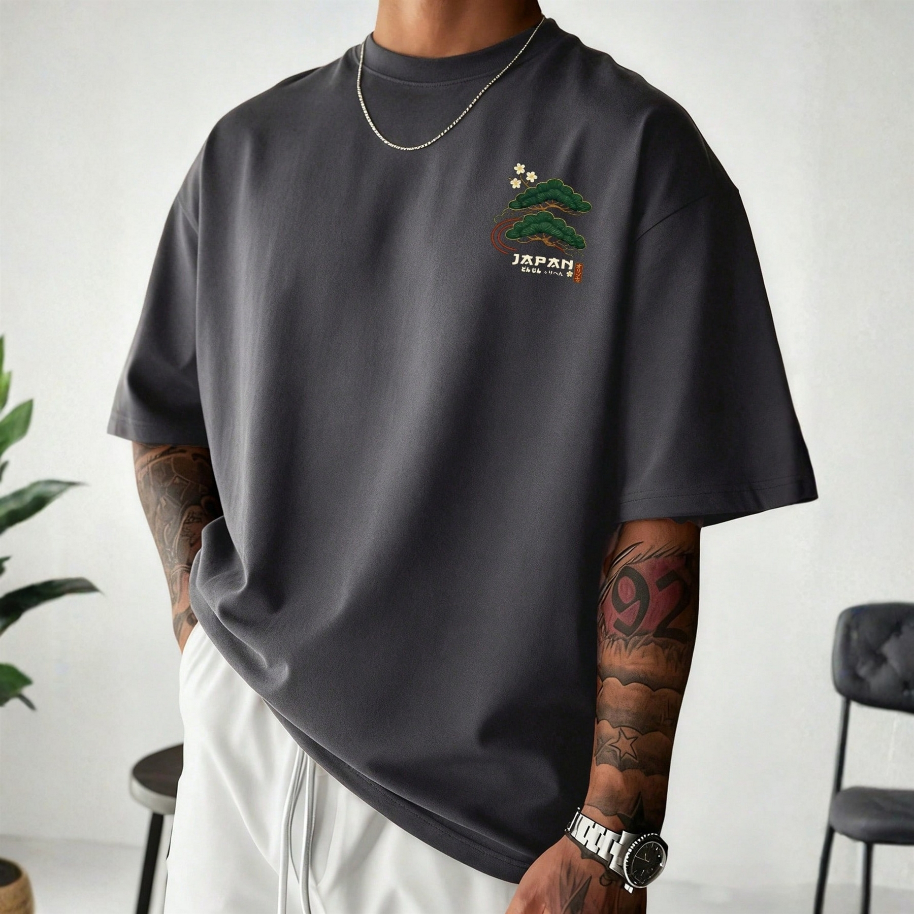 Printed Short Sleeve Minimalist T Shirt For Men