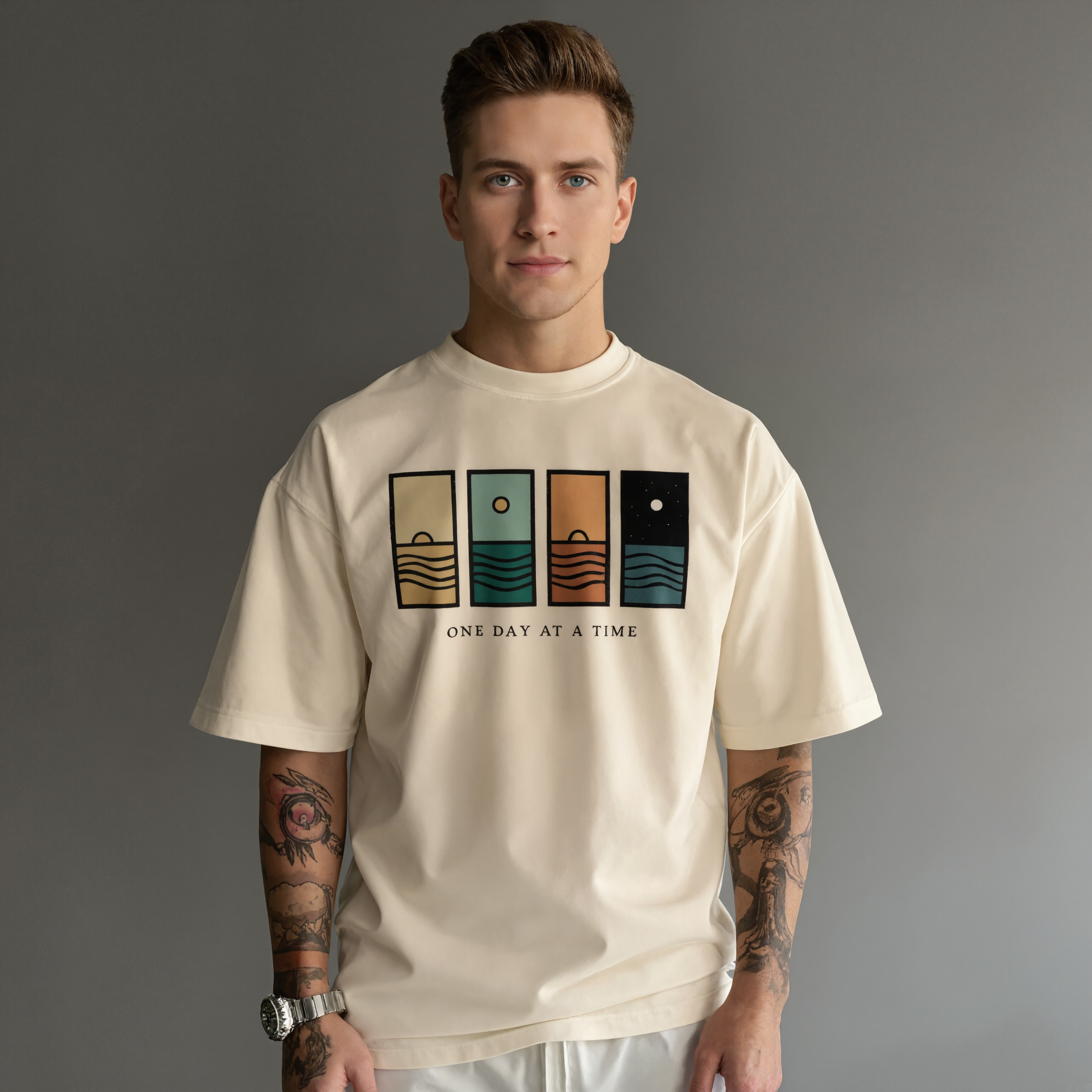 Graphic Print Short Sleeve T Shirt For Men