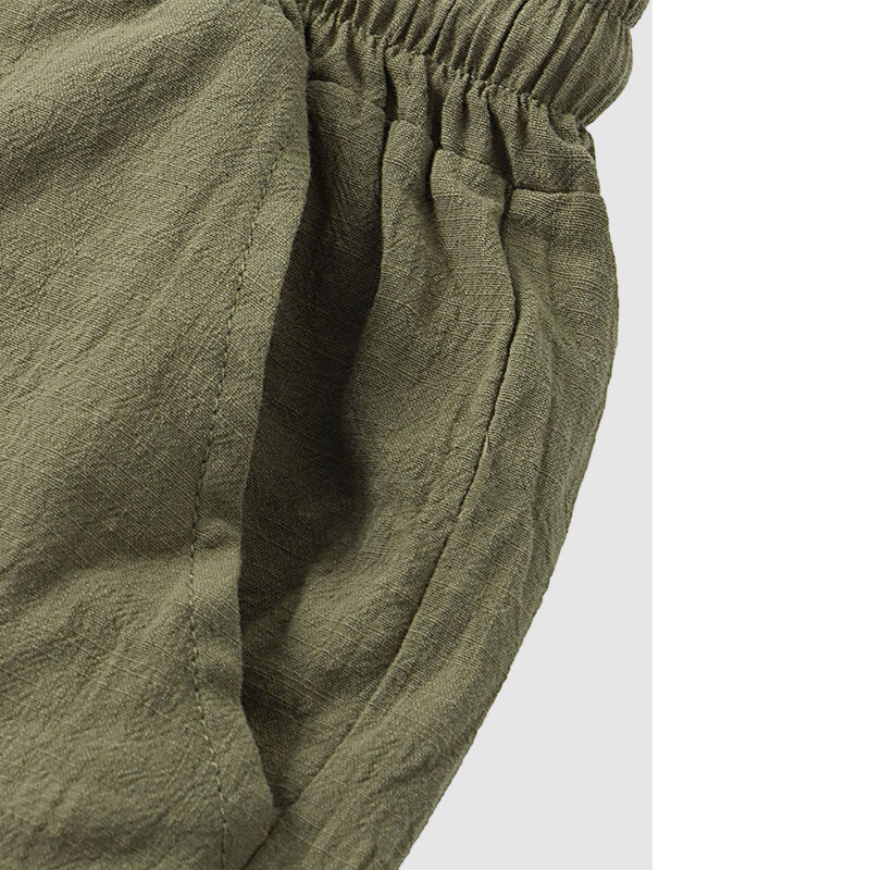 Solid Color Casual Short Sleeved Shirt And Shorts Set-Vacay Outfit