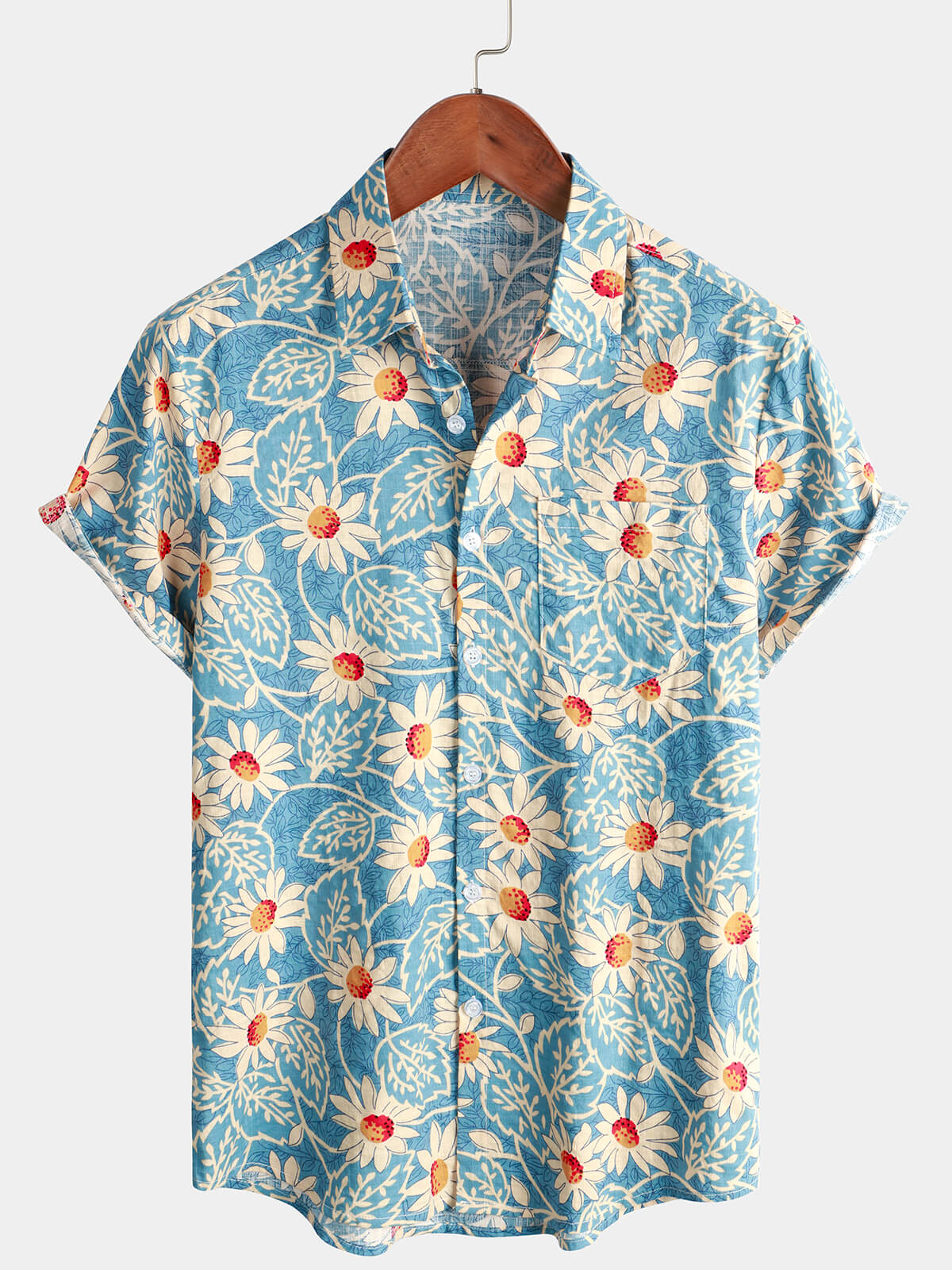 Beach Style Floral Pattern Shirts-Vacay Outfit