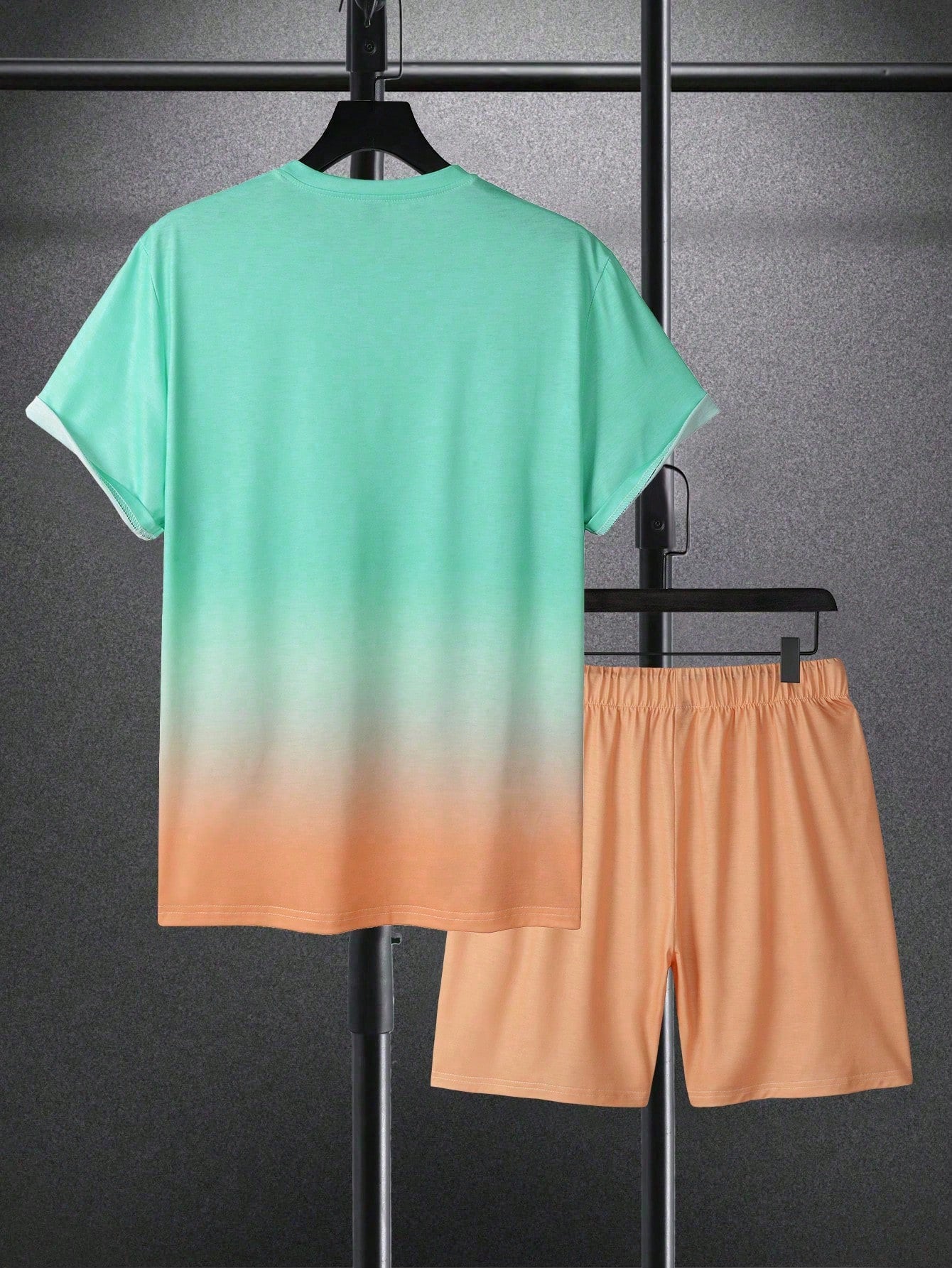 Sunset Palms Tee And Shorts Set-Vacay Outfit