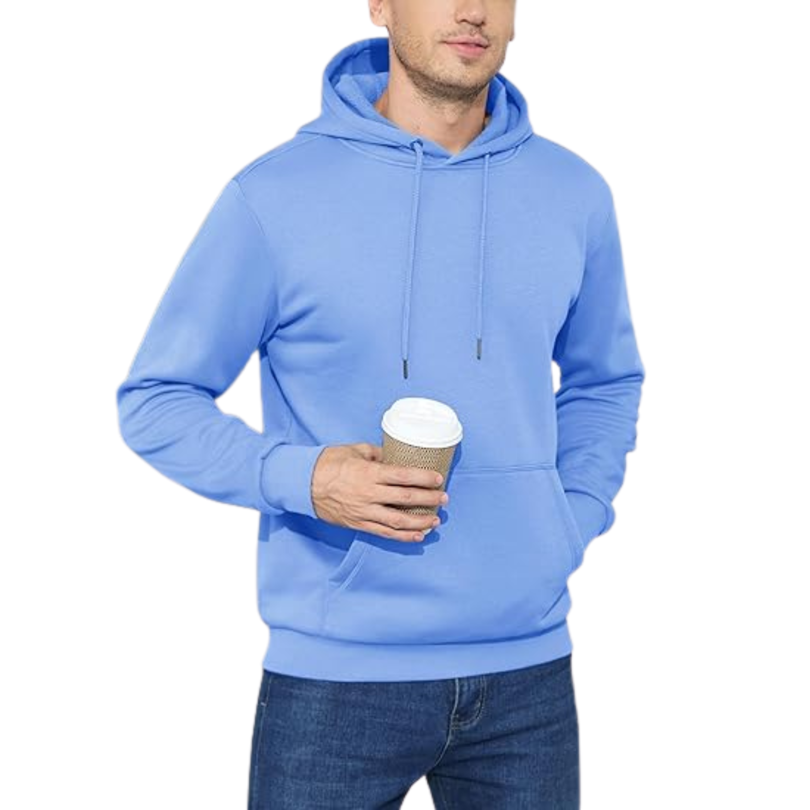 Fleece Lined Athletic Pullover Hoodie With Kangaroo Pocket