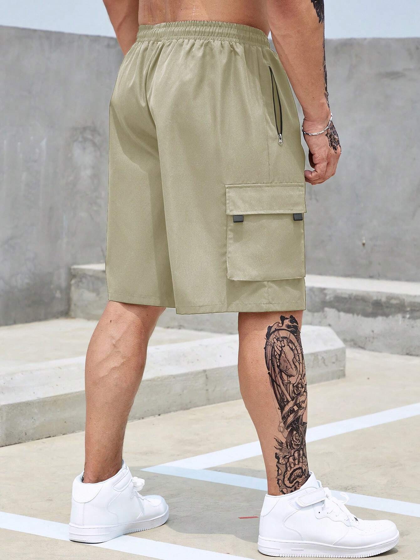 Casual Athletic Cargo Shorts-Vacay Outfit