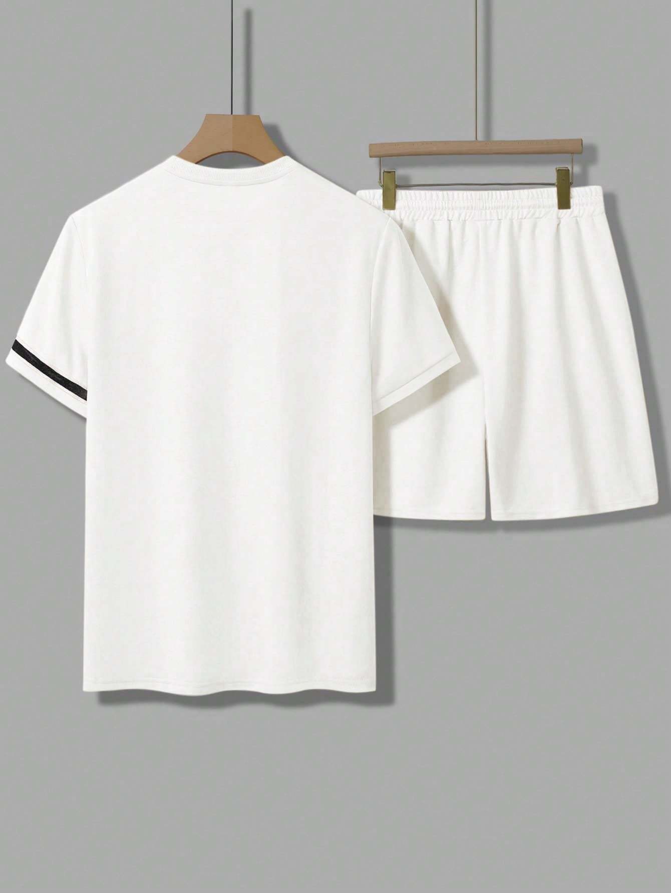 Midnight Athletic T Shirt And Shorts Set-Vacay Outfit