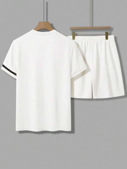 Midnight Athletic T Shirt And Shorts Set-Vacay Outfit