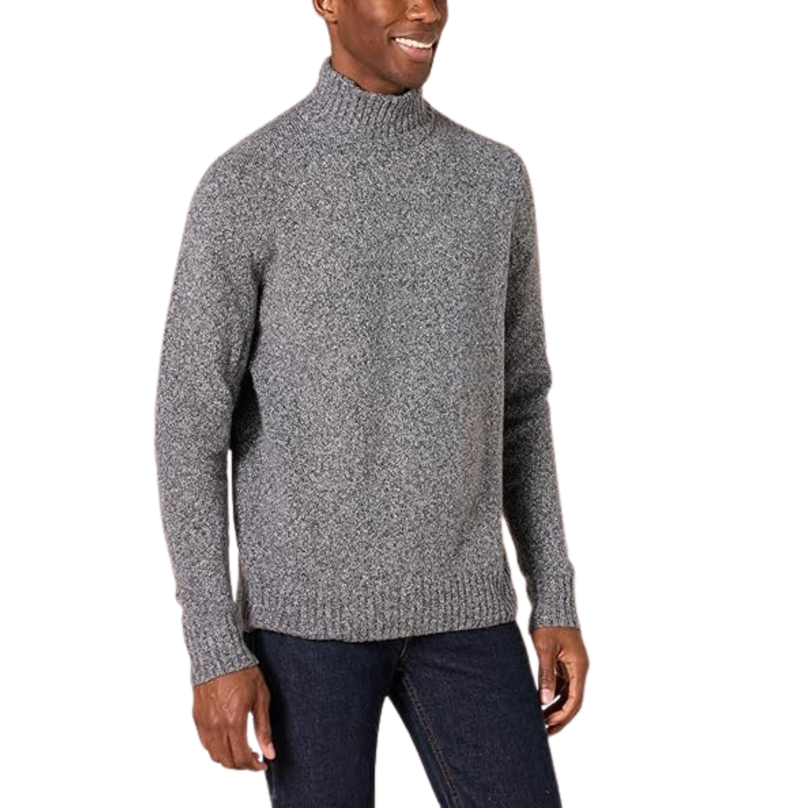 Ribbed High Collar Long Sleeve Sweater