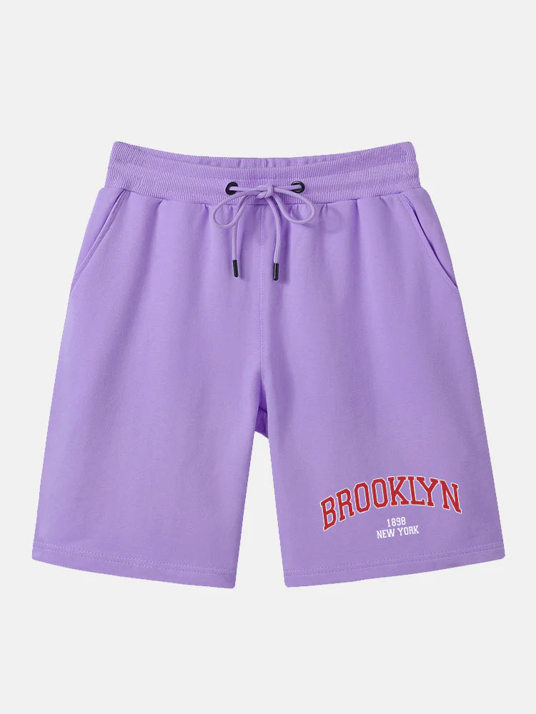 Brooklyn Print Mid Length Short-Vacay Outfit