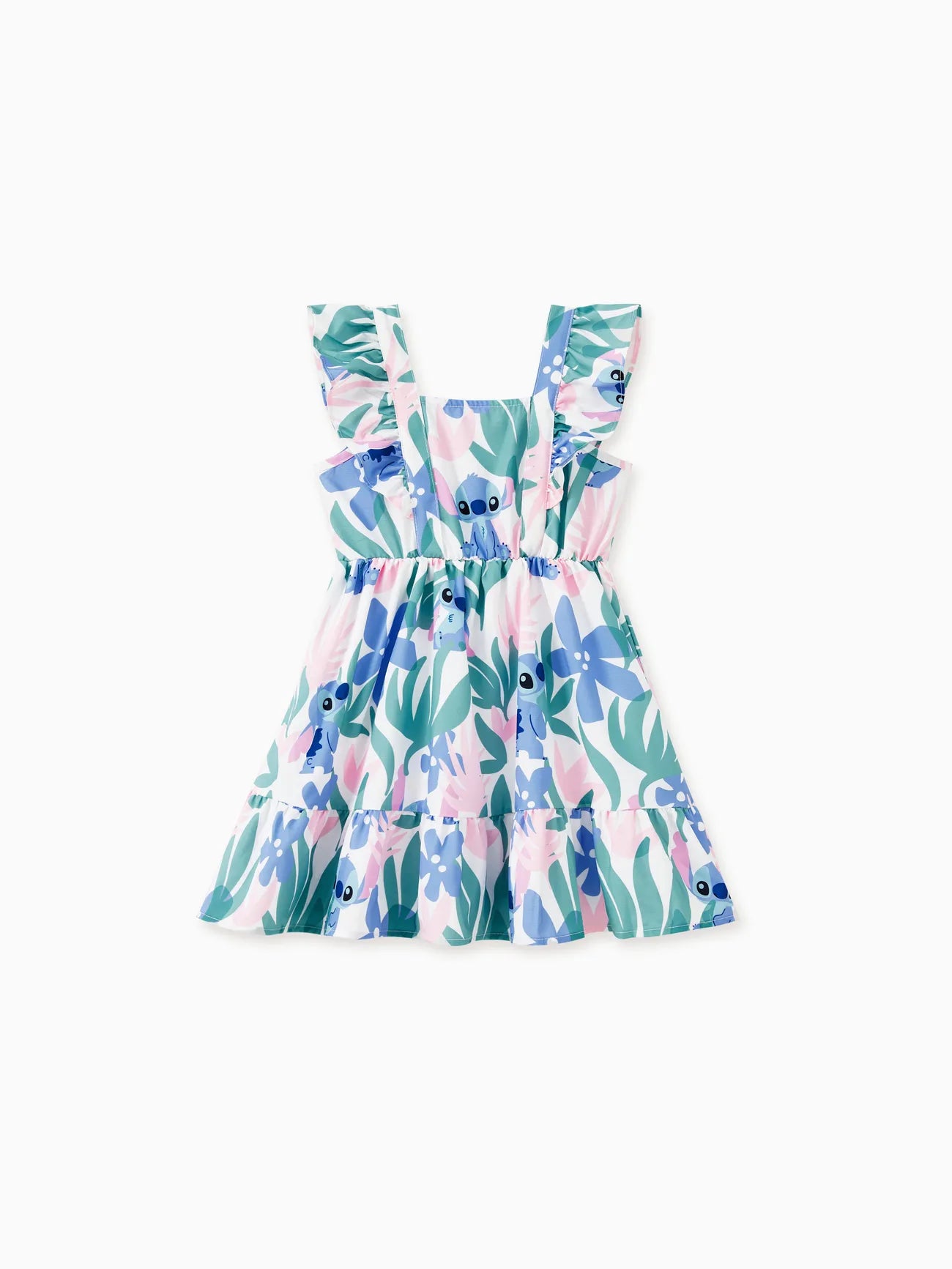 Family Matching Floral Plant Print T Shirt And Dress Set-Vacay Outfit