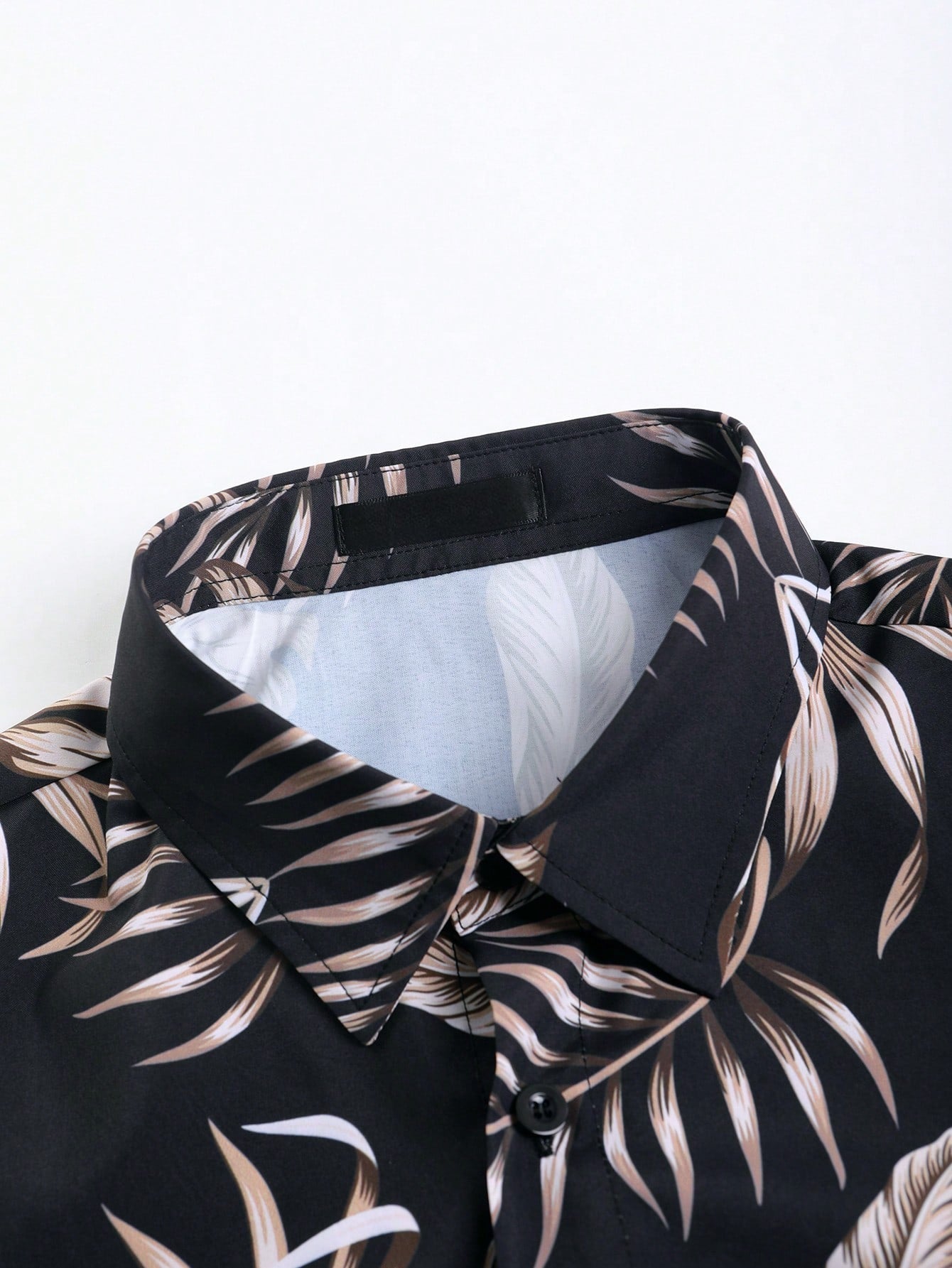 Tropical Print Shirt And Drawstring Shorts-Vacay Outfit