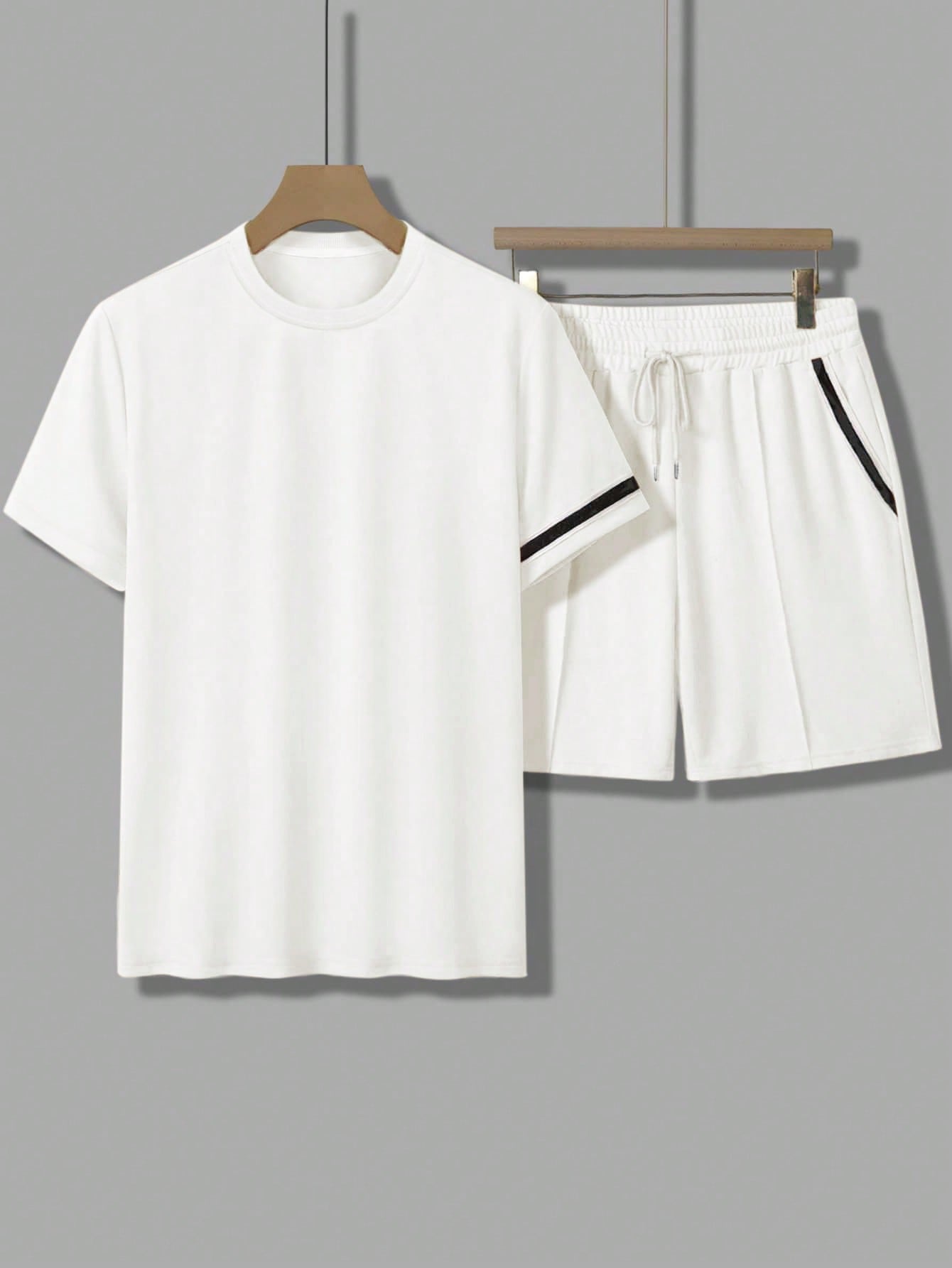 Midnight Athletic T Shirt And Shorts Set-Vacay Outfit